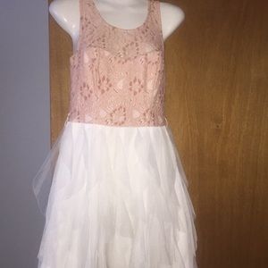 Beautiful Peach and Cream Dress with lace